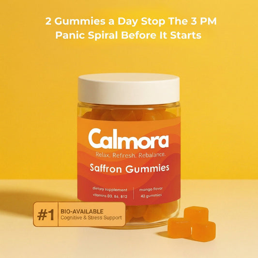 Saffron Gummies for Anxiety & Stress Relief - Calmora By Calmi
